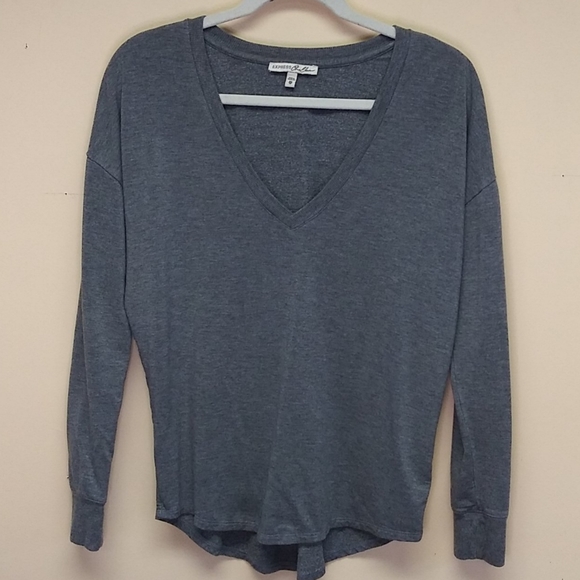 Express Gray V-Neck Sweater - Picture 1 of 10